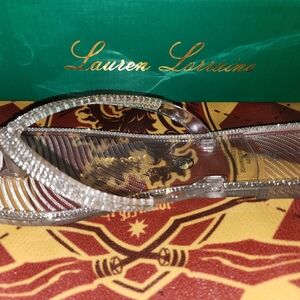 Lauren Lorraine Silver Embellished Sandals